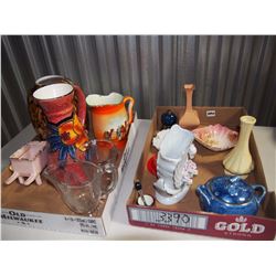 Assorted Vases & Sugar Decanter