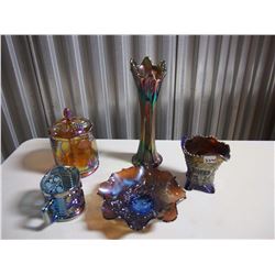 Carnival Glass (5-Pieces)
