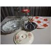 Image 1 : Serving Tray, Platter, Jars, Candy Dish