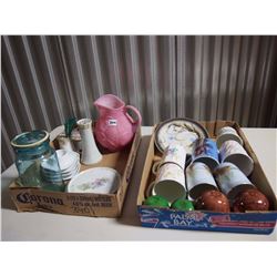 Two Boxes Of Misc. Glass