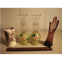 Lot of Vases (4)(Two Matching)