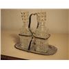 Image 1 : Pair of Cruets With Metal Holder