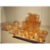 Image 1 : Matching Set of Carnival Glass Jug And Cups Etc; (13)
