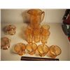 Image 2 : Matching Set of Carnival Glass Jug And Cups Etc; (13)