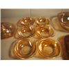 Image 5 : Matching Set of Carnival Glass Plates, Bowls, Salt & Pepper Etc;