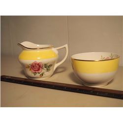 Matching Floral Cream & Sugar