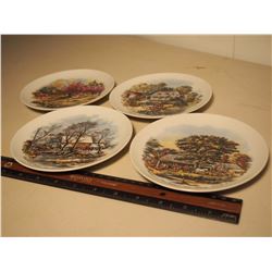 Decorative Painted Hanging Plates (4)