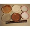 Image 2 : Lot of Misc Plates, Saucers (6)(Carnival Glass, Matching Saucers, Glass Dish, Etc;)