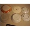 Image 4 : Lot of Misc Plates, Saucers (6)(Carnival Glass, Matching Saucers, Glass Dish, Etc;)