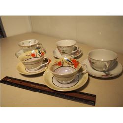 Lot of Japan Made Tea Cups and Saucers (5)