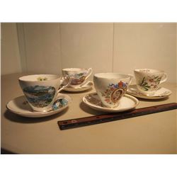 Lot of Decorative Tea Cups and Saucers (Royalty, March, Niagara Falls, Etc;)