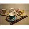 Image 1 : Lot of Colored Decorative Cups and Saucers (5)