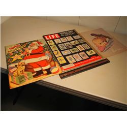 Lot of Misc Magazines (Best Wishes, Life, Santa Coloring Book)