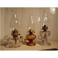 Lot of Small, Handled, Lamps