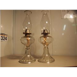 Pair of Matching Kerosene Lamps (2)