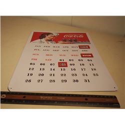 Metal Coke Advertising Magnetic Calendar