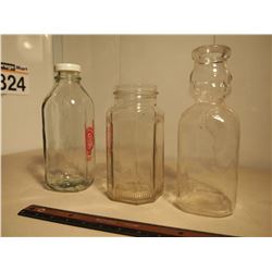 Lot of Glass Bottles, Jars