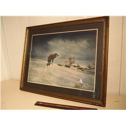 Framed Wolf Piece