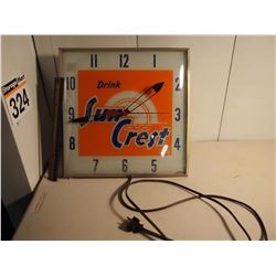 Metal Sun Crest Hanging Electric Clock (Working)