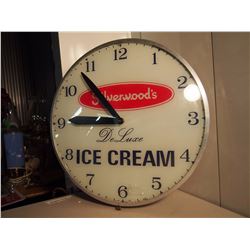 Silverwood's Deluxe Ice Cream Metal Electric Clock (Working)