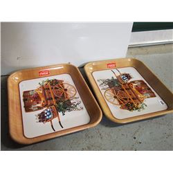 Pair Of 1960's Coke Trays