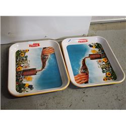 Pair Of 1960's Coke Trays