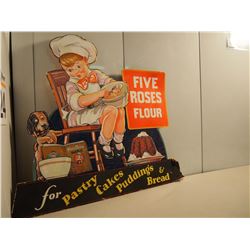 Five Roses Flour Paper Stand-Up Advertisement