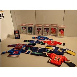 Lot Of Hockey Related (Cards, Edmonton Oilers Wristwatch, Mini Jerseys)