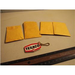 Lot Of Texaco Key Chains With Envelopes (4)