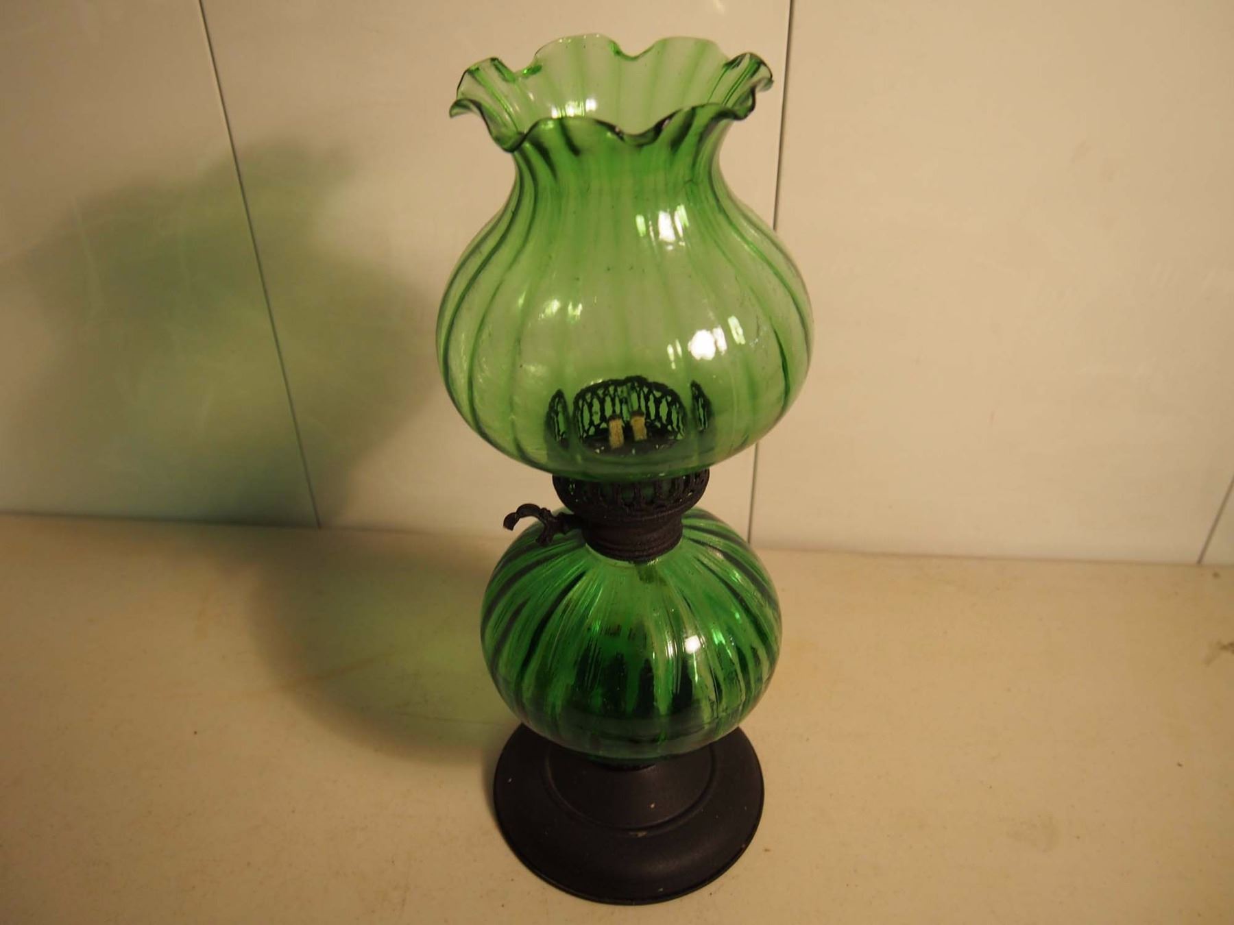 Depression Glass Kerosene Lamp Bodnarus Auctioneering