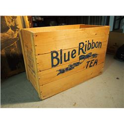Wood Blue Ribbon Tea Box (30"x21"16")