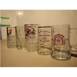 Lot of Assorted Glass Mugs (5)