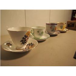 Lot of Floral Themed Cups And Saucers (4)