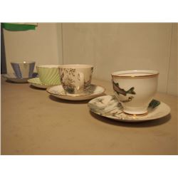 Lot of Misc Decorated Cups And Saucers (4)