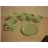 Image 2 : Lot of Depression Glass Cups And Plates With Extras (9) (Two Fire-King)