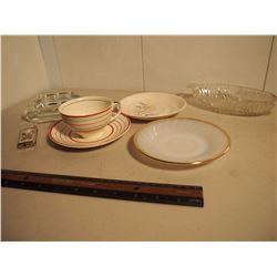 Lot of Misc Dishware With Eagle Lighter (CN Ashtray)