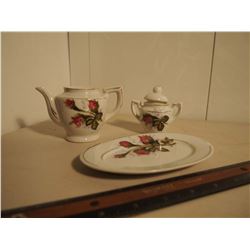 Kids Miniature Tea Pot With Platter and Sugar