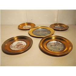 Lot Of Metal Decorative Hanging Plates