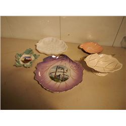 Lot Of Leaf Themed Dishware