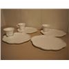 Image 1 : Lot Of White Milkglass Sandwich Plates With Cups