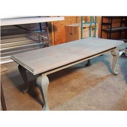 Antique Blue Wood Coffee Table (47"x20"x18")