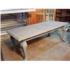 Image 1 : Antique Blue Wood Coffee Table (47"x20"x18")