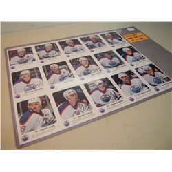 Sheet of 15 Red Rooster 1986-87 Edmonton Oilers Cards (Mark Messier,Etc.)