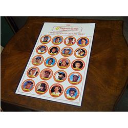 1988 Limited Edition Collector’s Sheet, Fantastic Sam’s Baseball