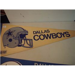 Lot of 2 NFL Football Pennants: Dallas Cowboys x 2