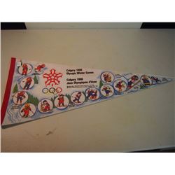 Calgary 1988 Olympic Winter Games Pennant