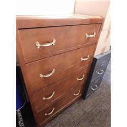 Wood 4 Drawer Dresser (28"x16"x43")