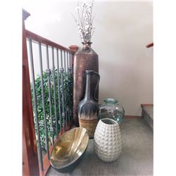 Lot Of Assorted Decorative Vases (5)