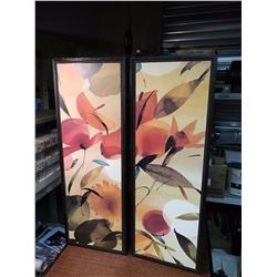 Wood Framed Wall Mounted Water Color Painting "Mercana Fiesta Primaveral" 36.5"x36.5"