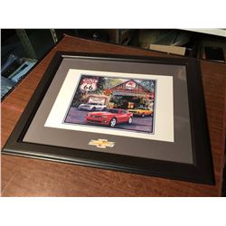 Signed Framed Chevrolet Painting "Rebirth Of A Legend" (R. Dawson 2009)